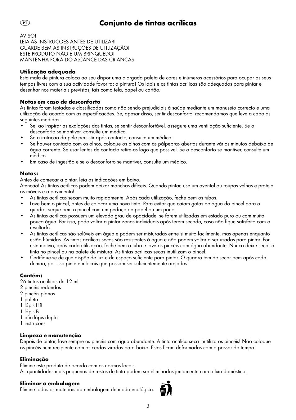 Conjunto de tintas acrílicas | Crelando T12918 User Manual | Page 4 / 7