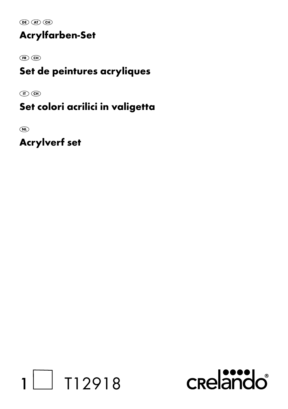 Crelando T12918 User Manual | 6 pages