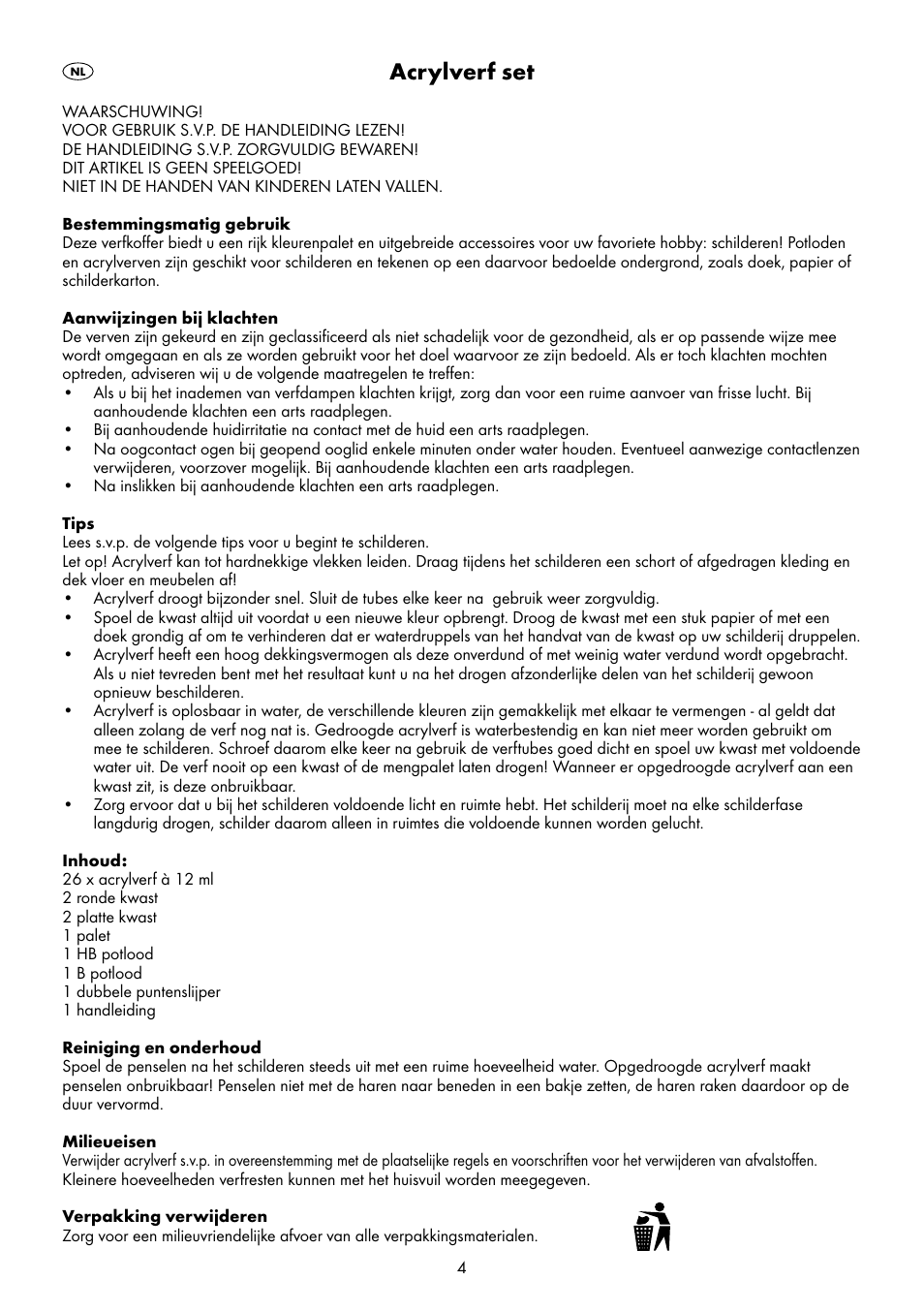 Acrylverf set | Crelando T12918 User Manual | Page 5 / 6