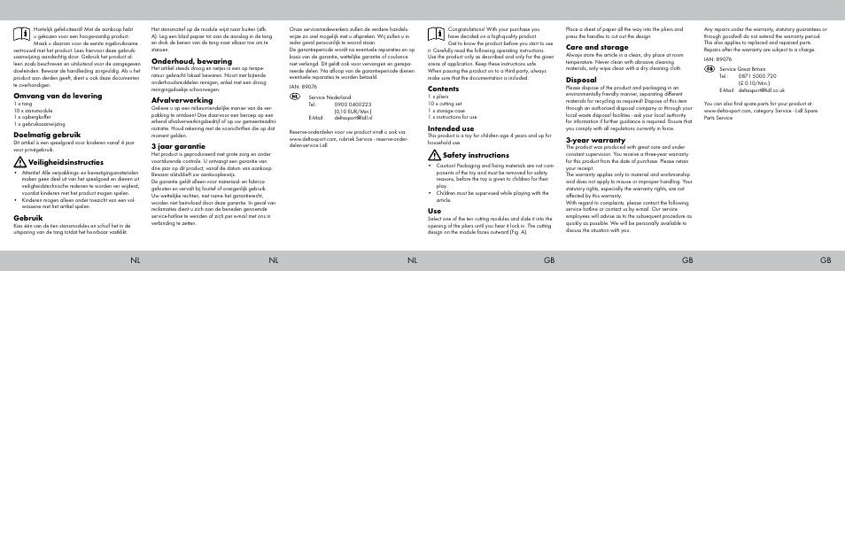 Nl gb nl gb gb | Crelando Embossing Stamp Set Stanzset User Manual | Page 2 / 2