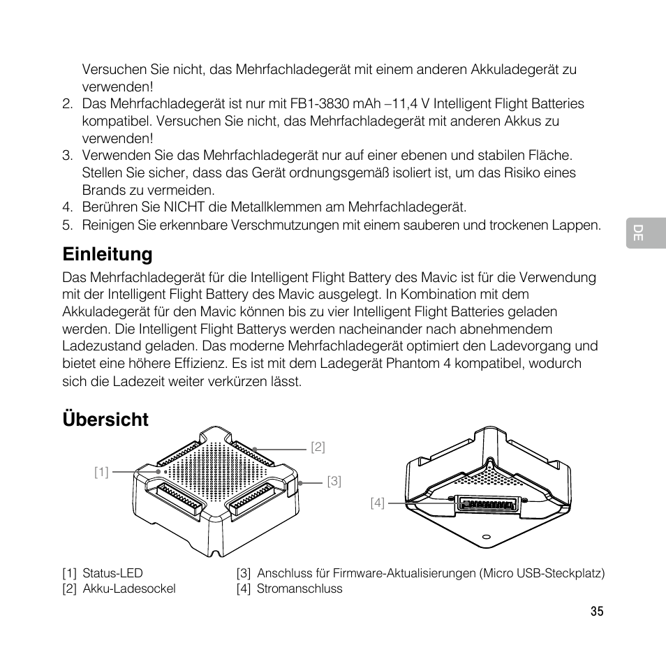 Einleitung, Übersicht | DJI Mavic Pro User Manual | Page 34 / 77