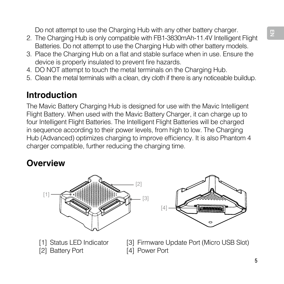 Introduction, Overview | DJI Mavic Pro User Manual | Page 4 / 77