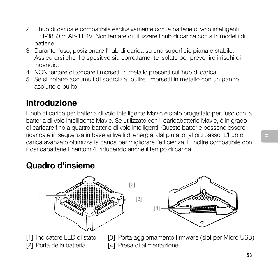 Introduzione, Quadro d'insieme | DJI Mavic Pro User Manual | Page 52 / 77