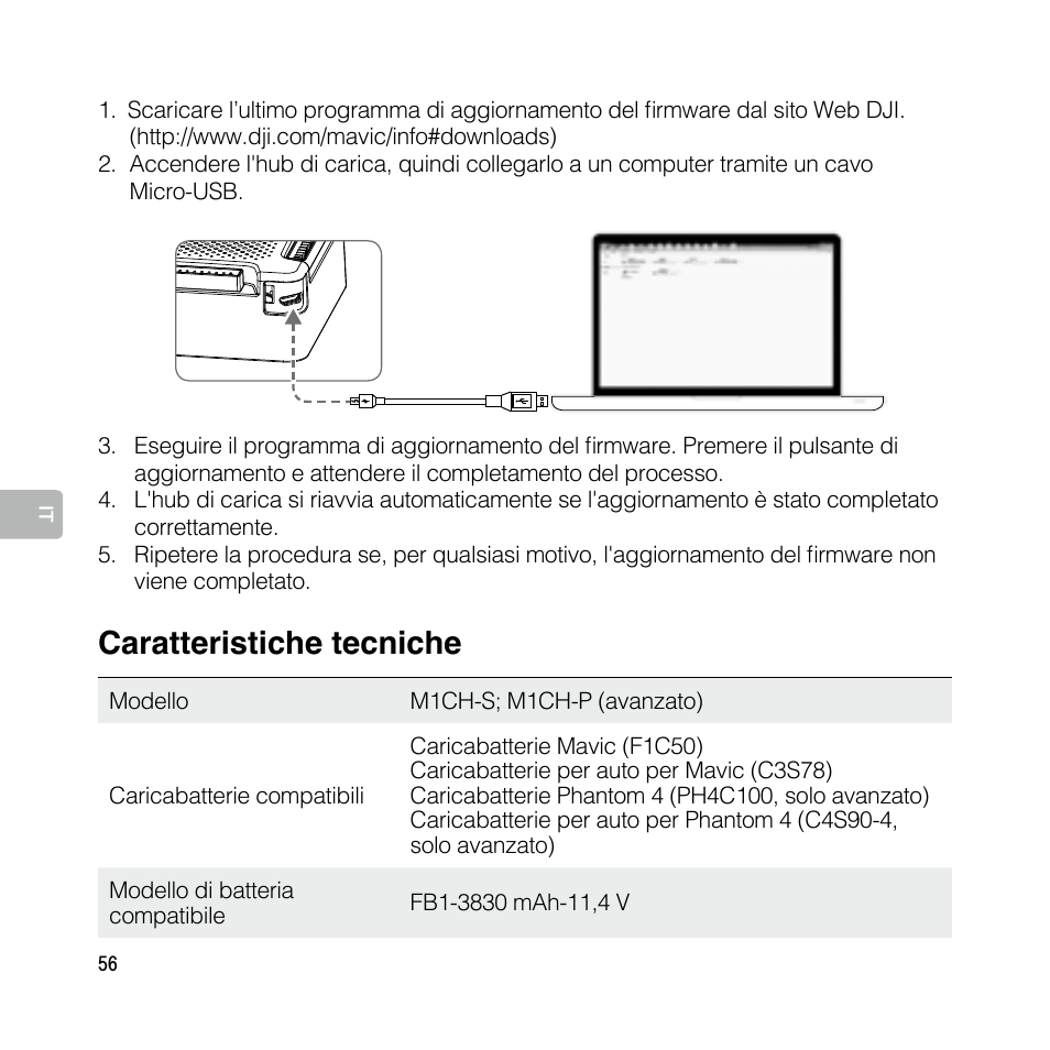 Caratteristiche tecniche | DJI Mavic Pro User Manual | Page 55 / 77