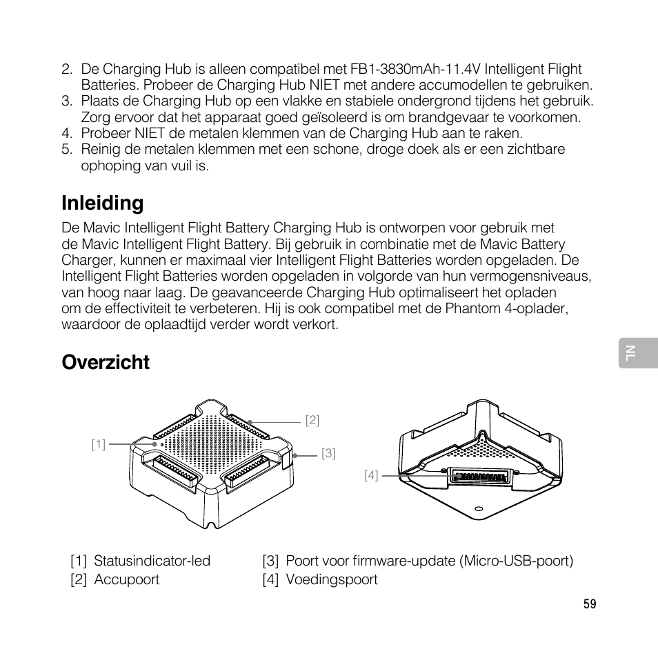 Inleiding, Overzicht | DJI Mavic Pro User Manual | Page 58 / 77