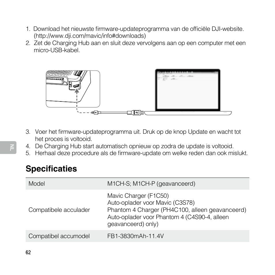 Specificaties | DJI Mavic Pro User Manual | Page 61 / 77