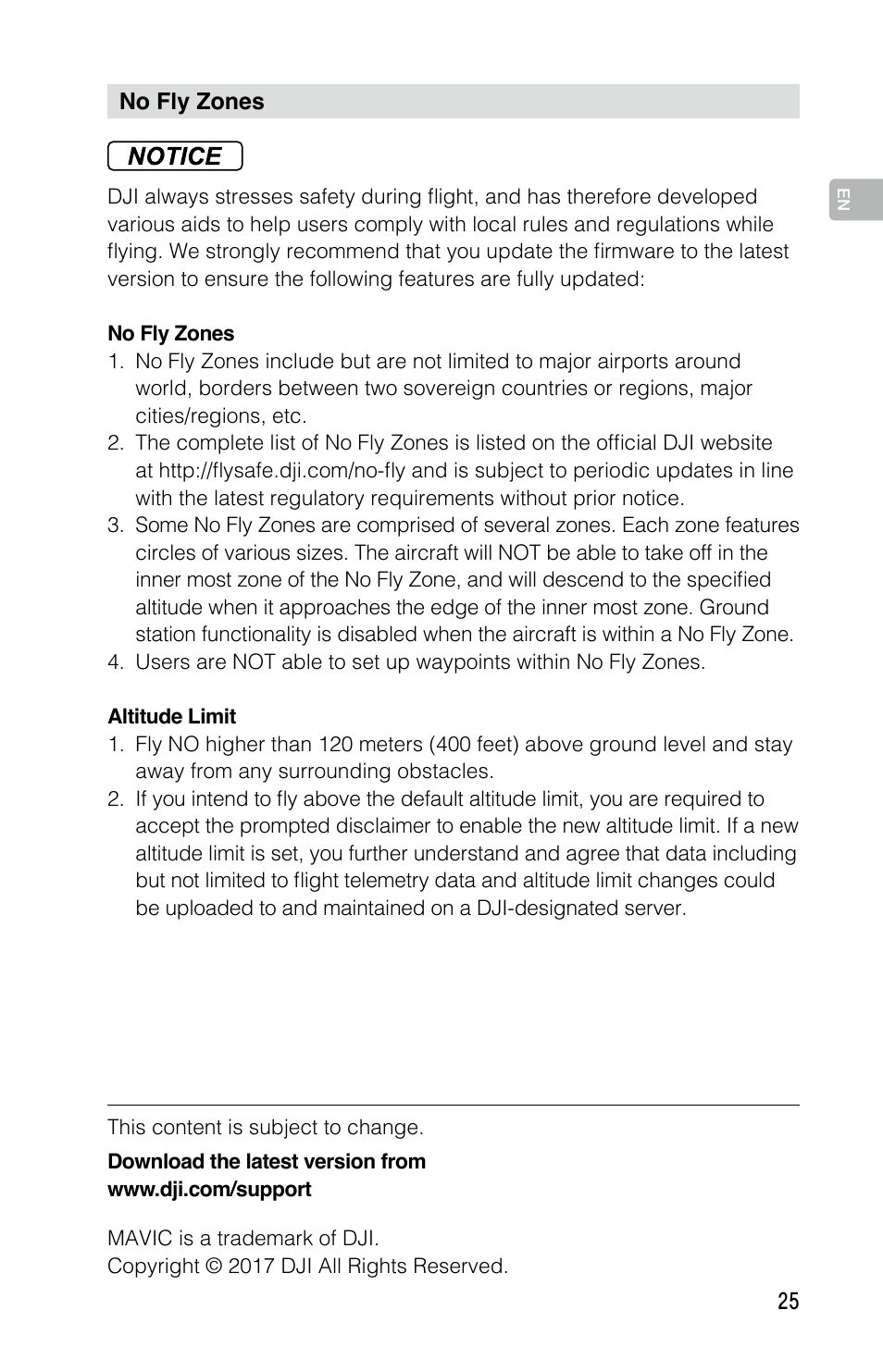 DJI Mavic Pro User Manual | Page 24 / 183