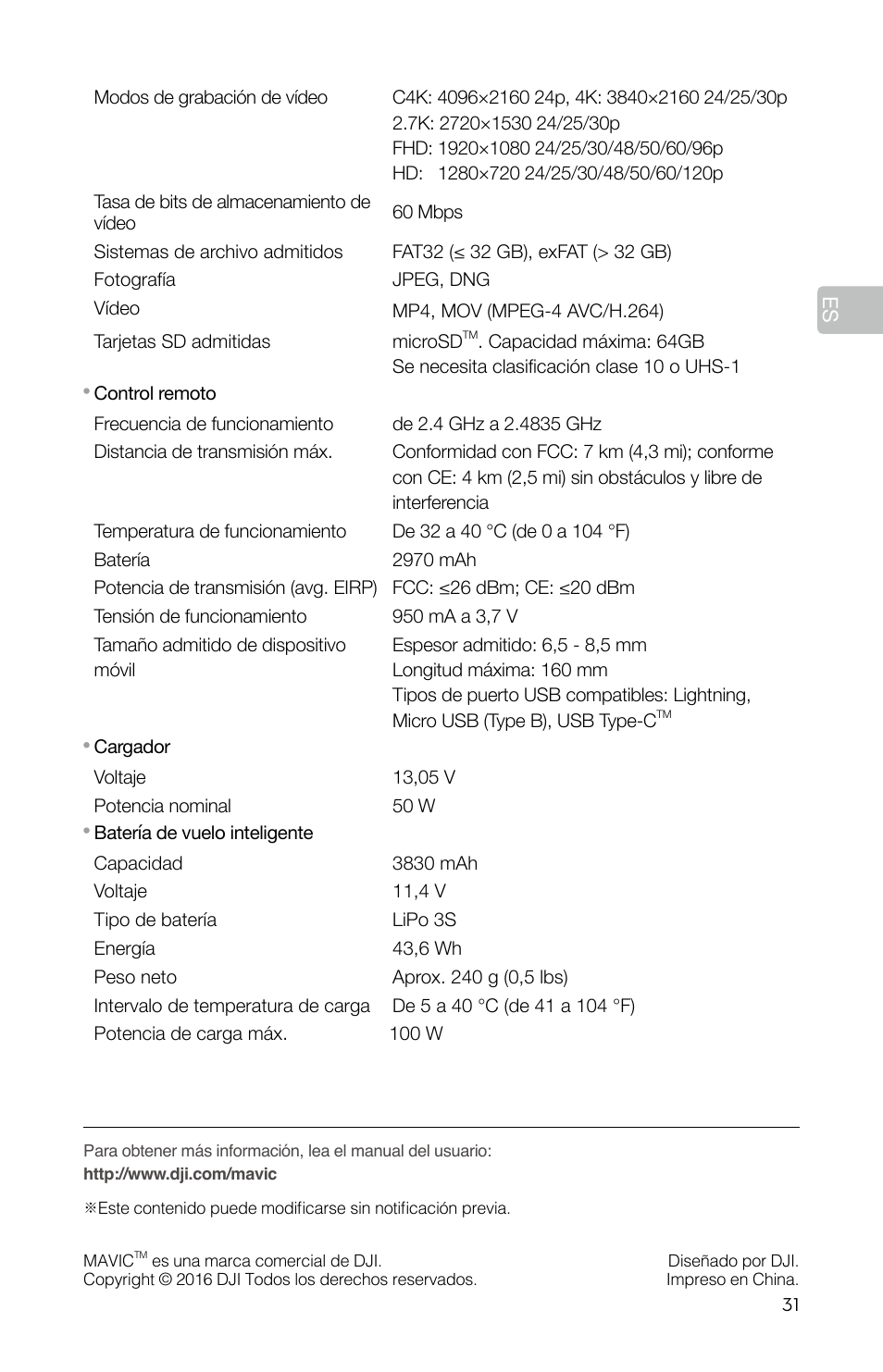 DJI Mavic Pro User Manual | Page 33 / 84