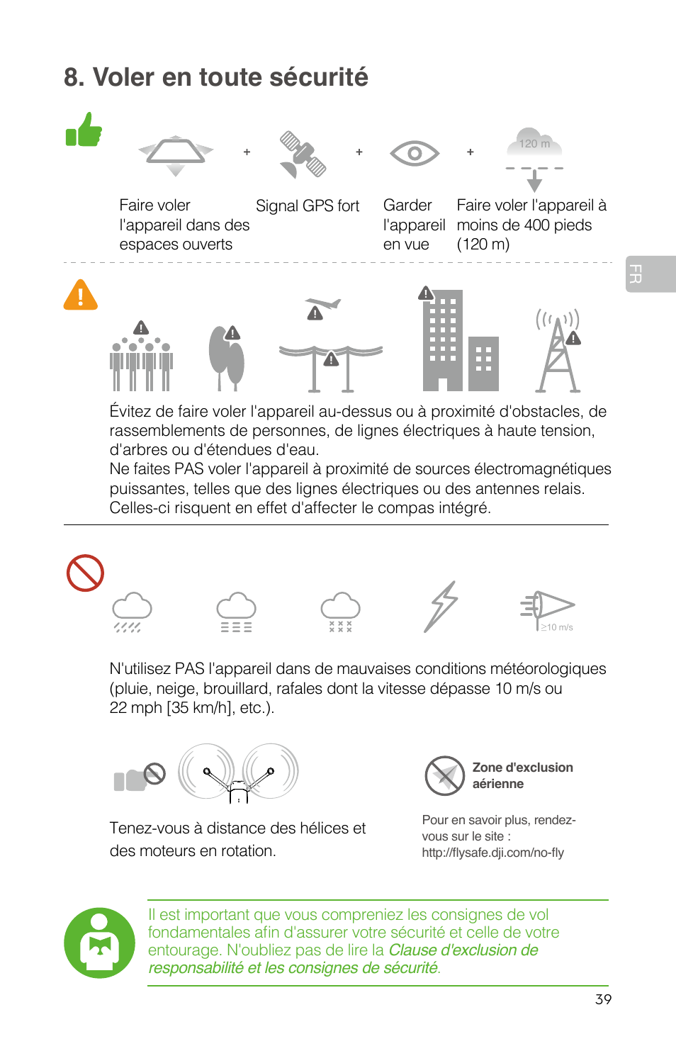Voler en toute sécurité | DJI Mavic Pro User Manual | Page 41 / 84