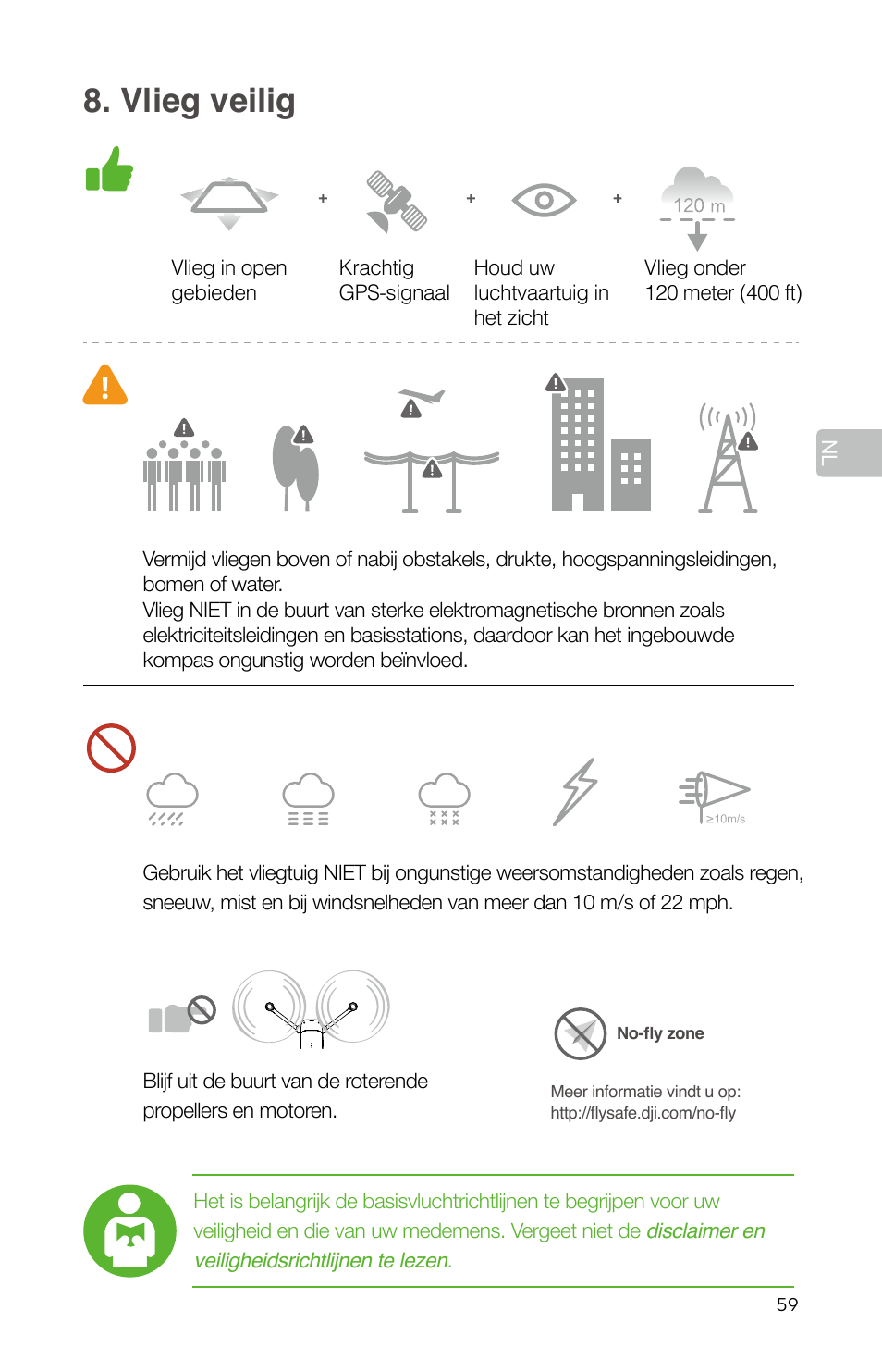 Vlieg veilig | DJI Mavic Pro User Manual | Page 61 / 84