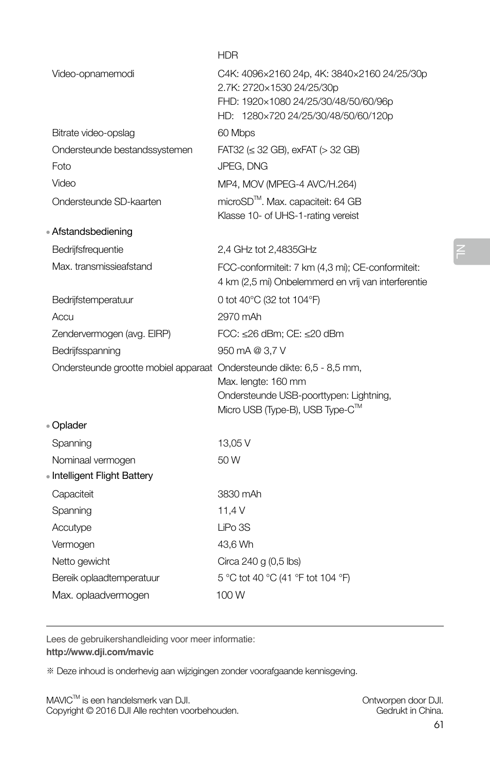 DJI Mavic Pro User Manual | Page 63 / 84