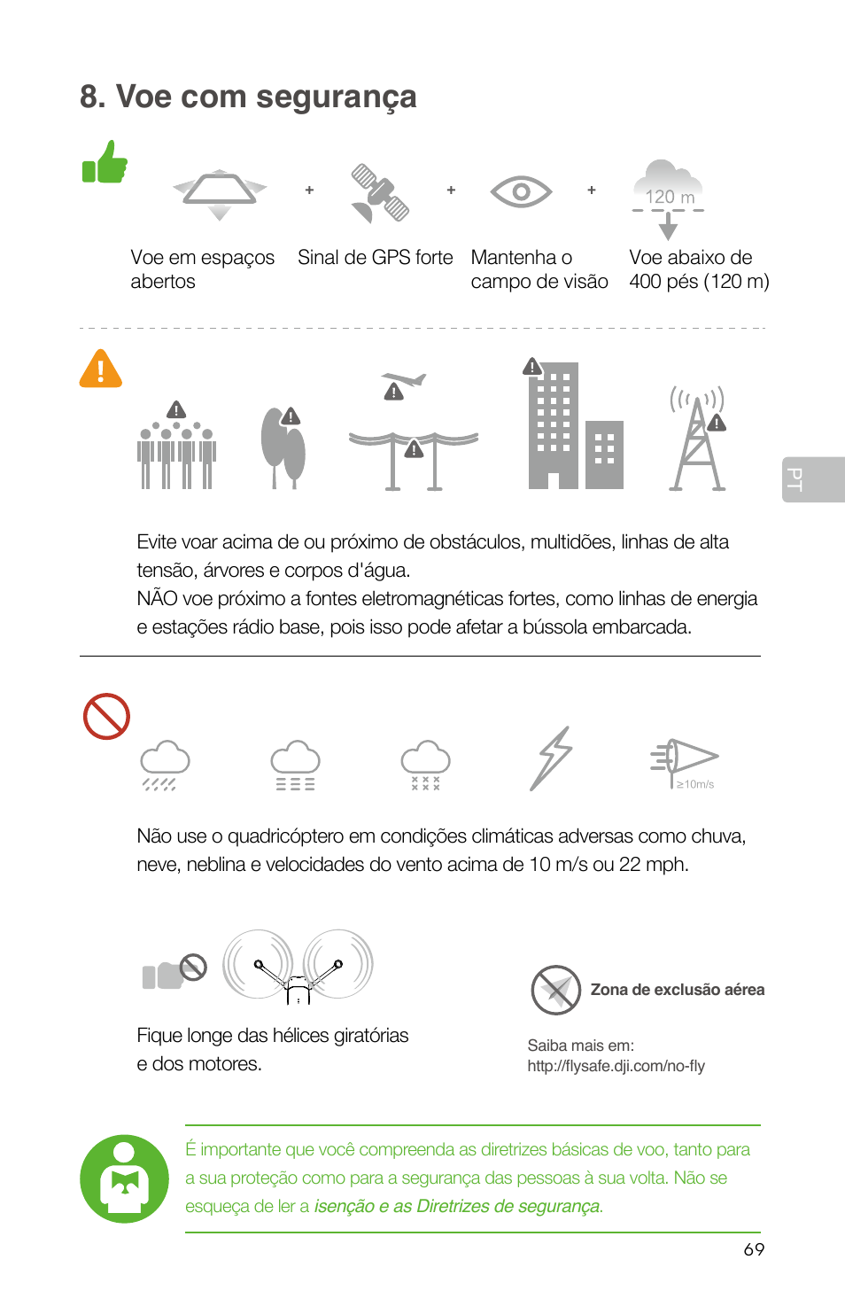 Voe com segurança | DJI Mavic Pro User Manual | Page 71 / 84