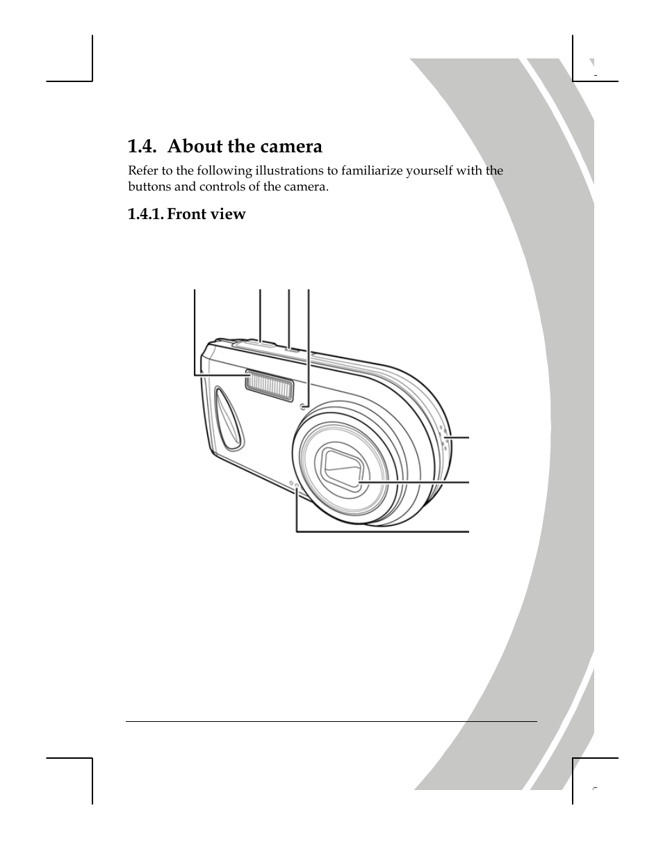 About the camera, Front view | DXG Technology DXG-518 User Manual | Page 11 / 54