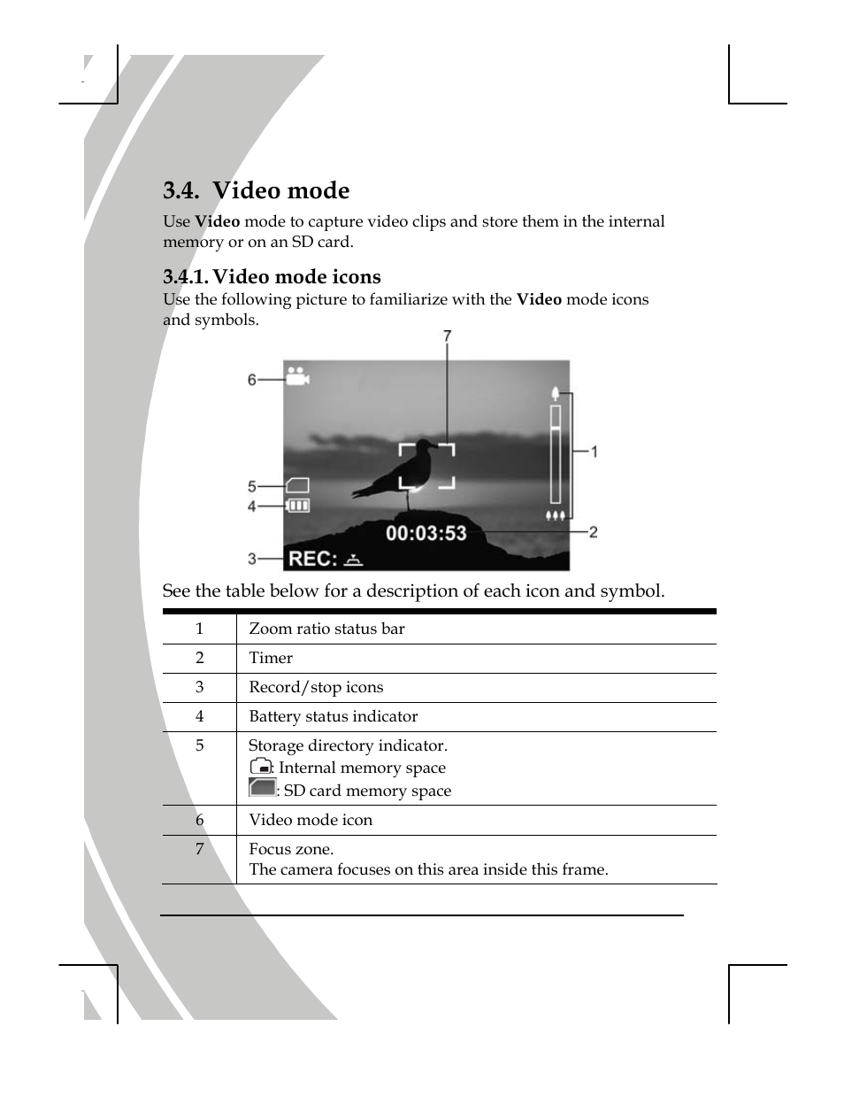 Video mode, Video mode icons | DXG Technology DXG-518 User Manual | Page 32 / 54