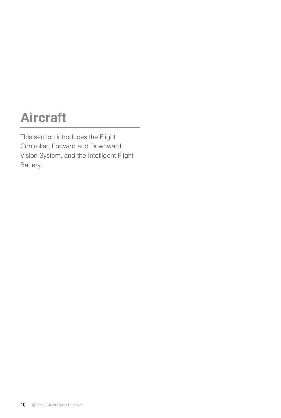 Aircraft | DJI Mavic Pro User Manual | Page 10 / 60