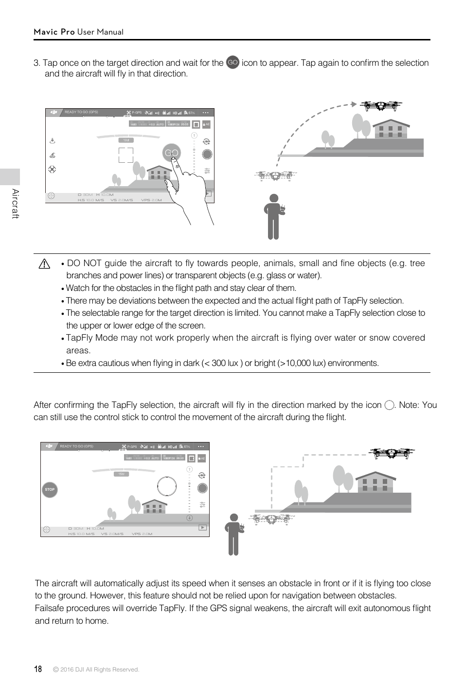 Aircraft mavic pro user manual | DJI Mavic Pro User Manual | Page 18 / 60