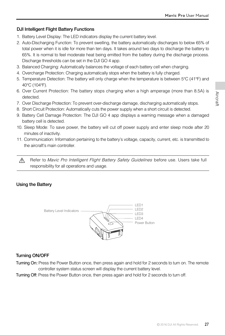 DJI Mavic Pro User Manual | Page 27 / 60