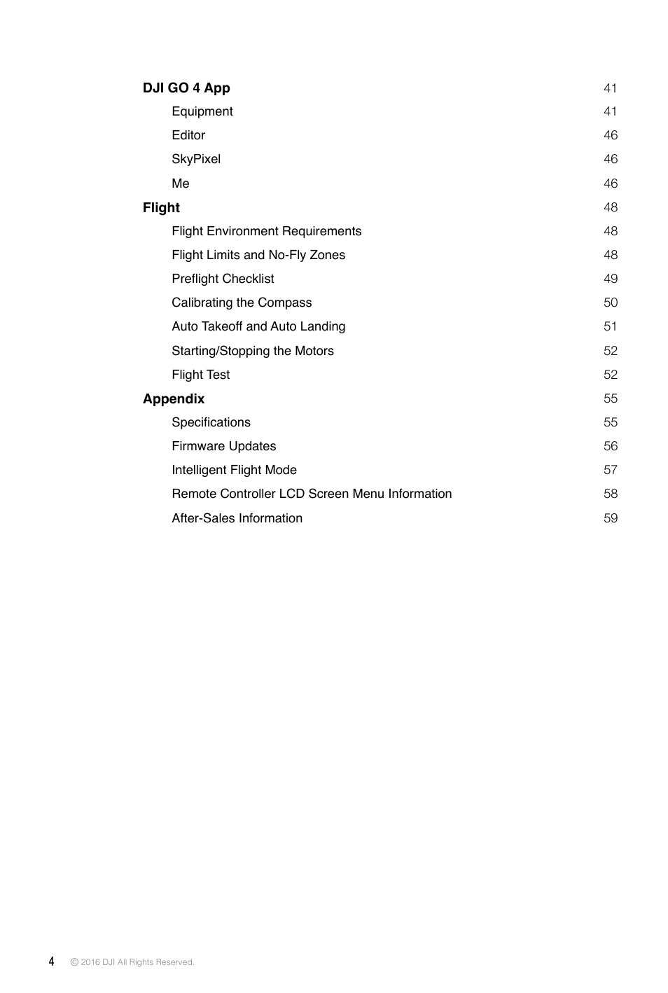 DJI Mavic Pro User Manual | Page 4 / 60
