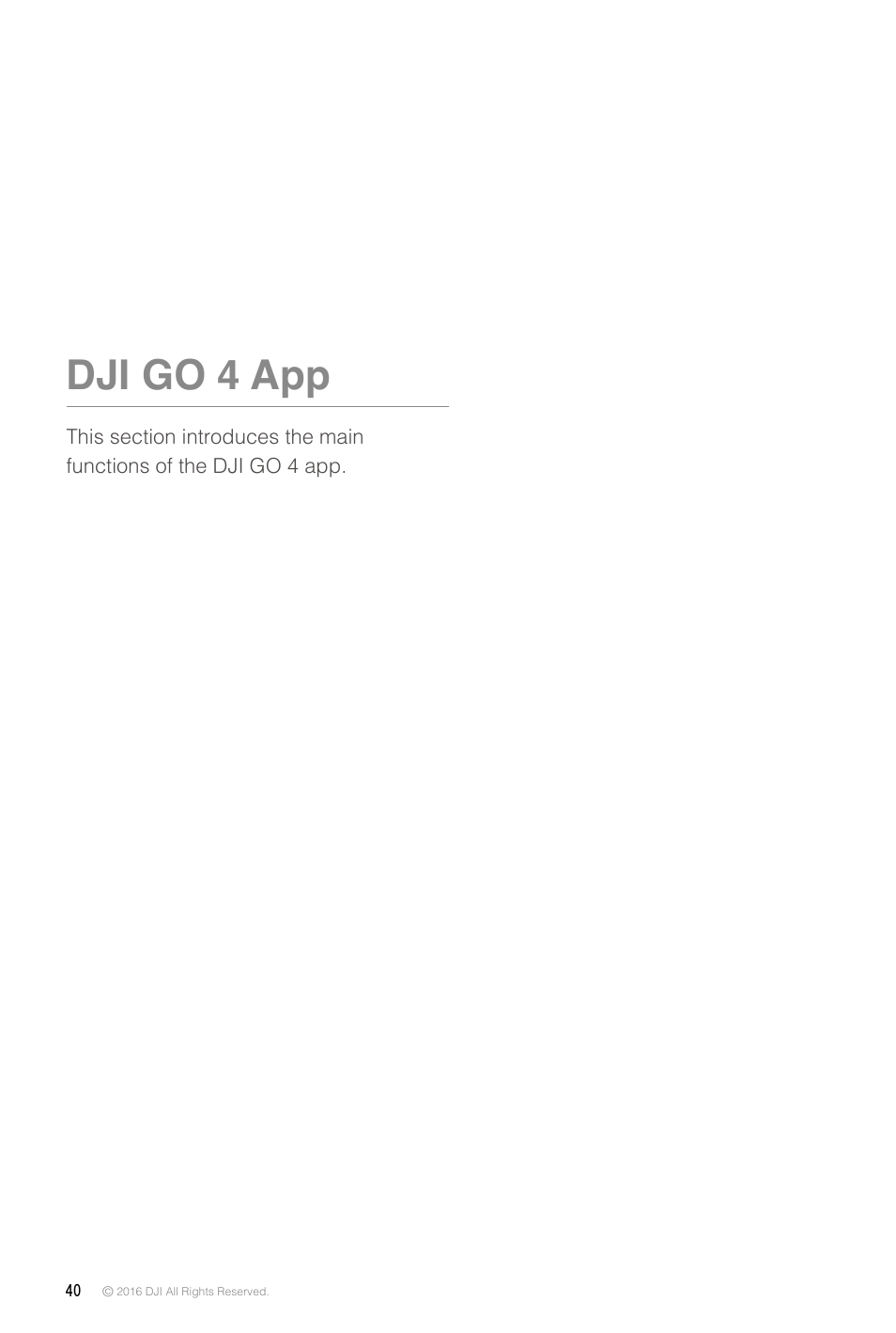 Dji go 4 app | DJI Mavic Pro User Manual | Page 40 / 60