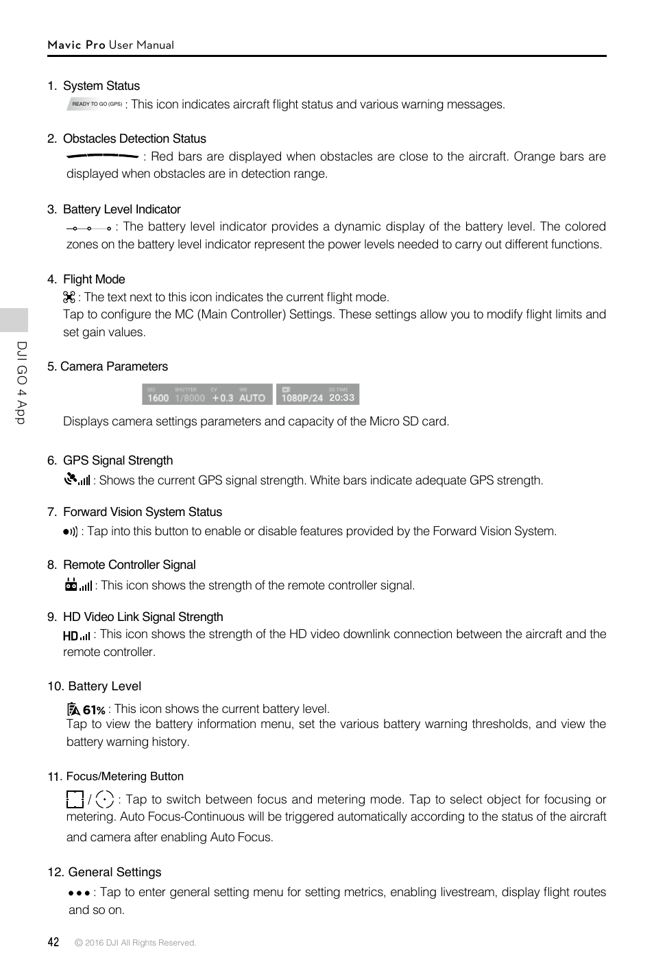 DJI Mavic Pro User Manual | Page 42 / 60