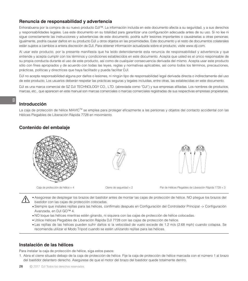 DJI Mavic Propeller Cage User Manual | Page 28 / 52