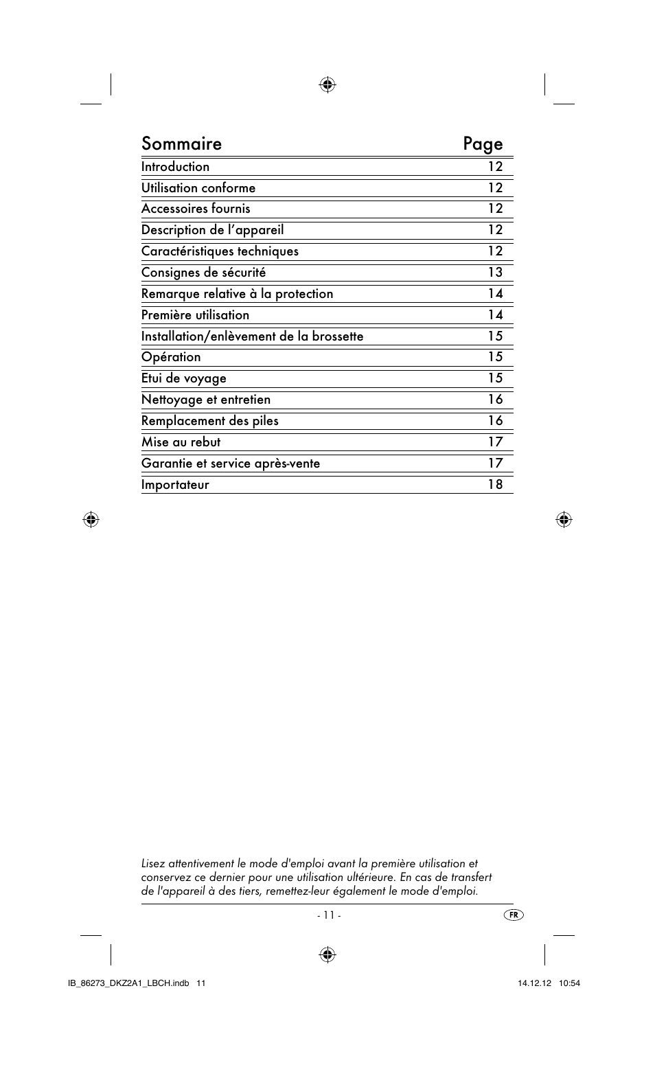 Sommaire page | Dentalux DKZ 2 A1 User Manual | Page 14 / 42