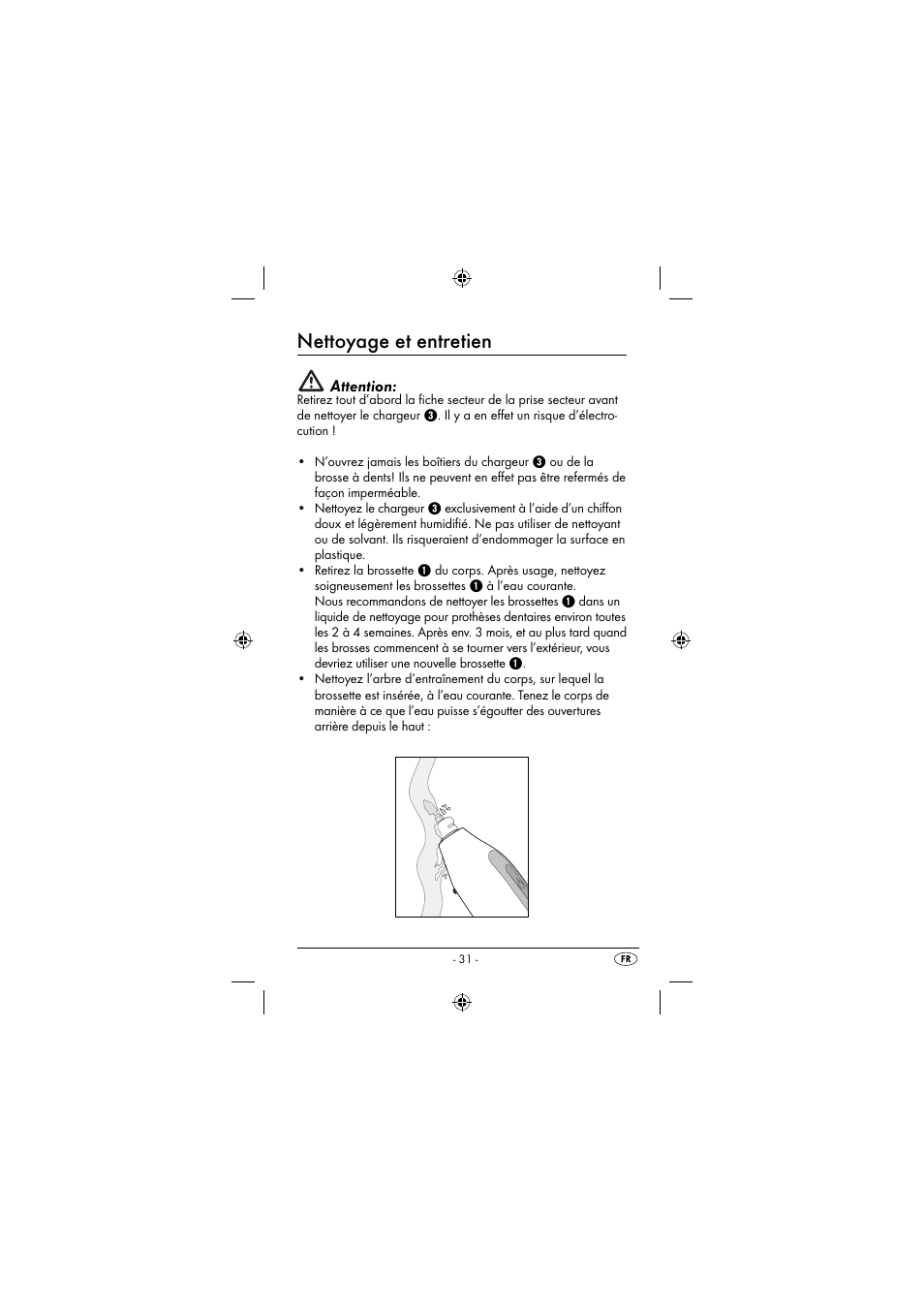 Nettoyage et entretien, Attention | Dentalux DAZ 2.4 A2 User Manual | Page 34 / 74