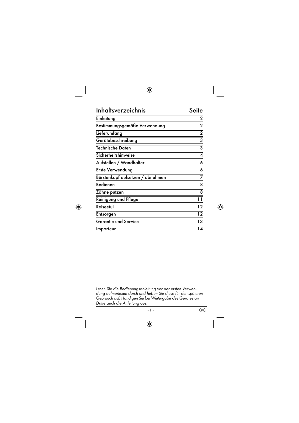 Inhaltsverzeichnis seite | Dentalux DAZ 2.4 A2 User Manual | Page 4 / 74
