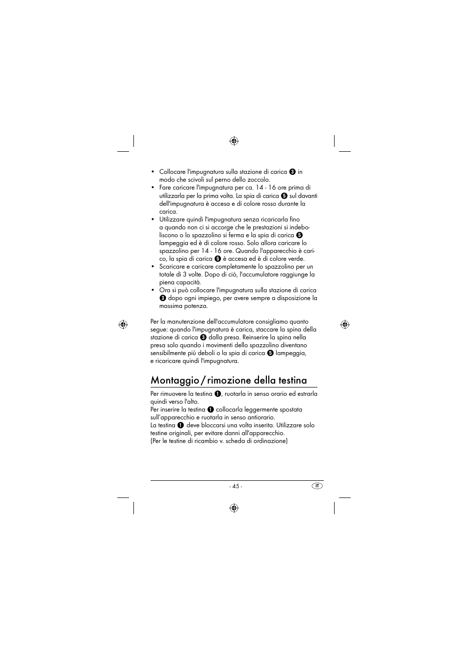 Montaggio / rimozione della testina | Dentalux DAZ 2.4 A2 User Manual | Page 48 / 74