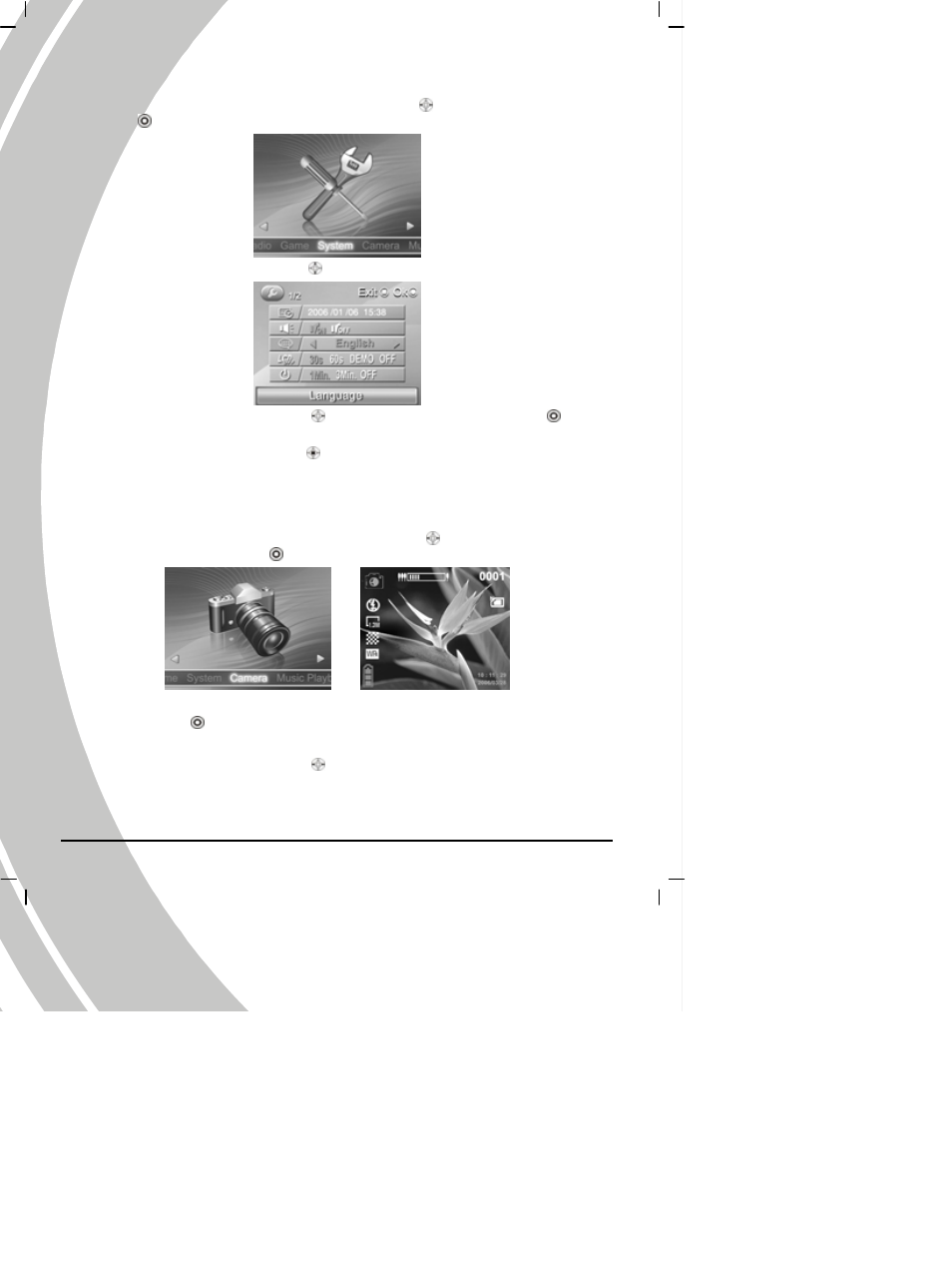 Setting the language, 7 taking pictures, Taking your first still picture | DXG Technology DXG Digital Camera User Manual | Page 18 / 60