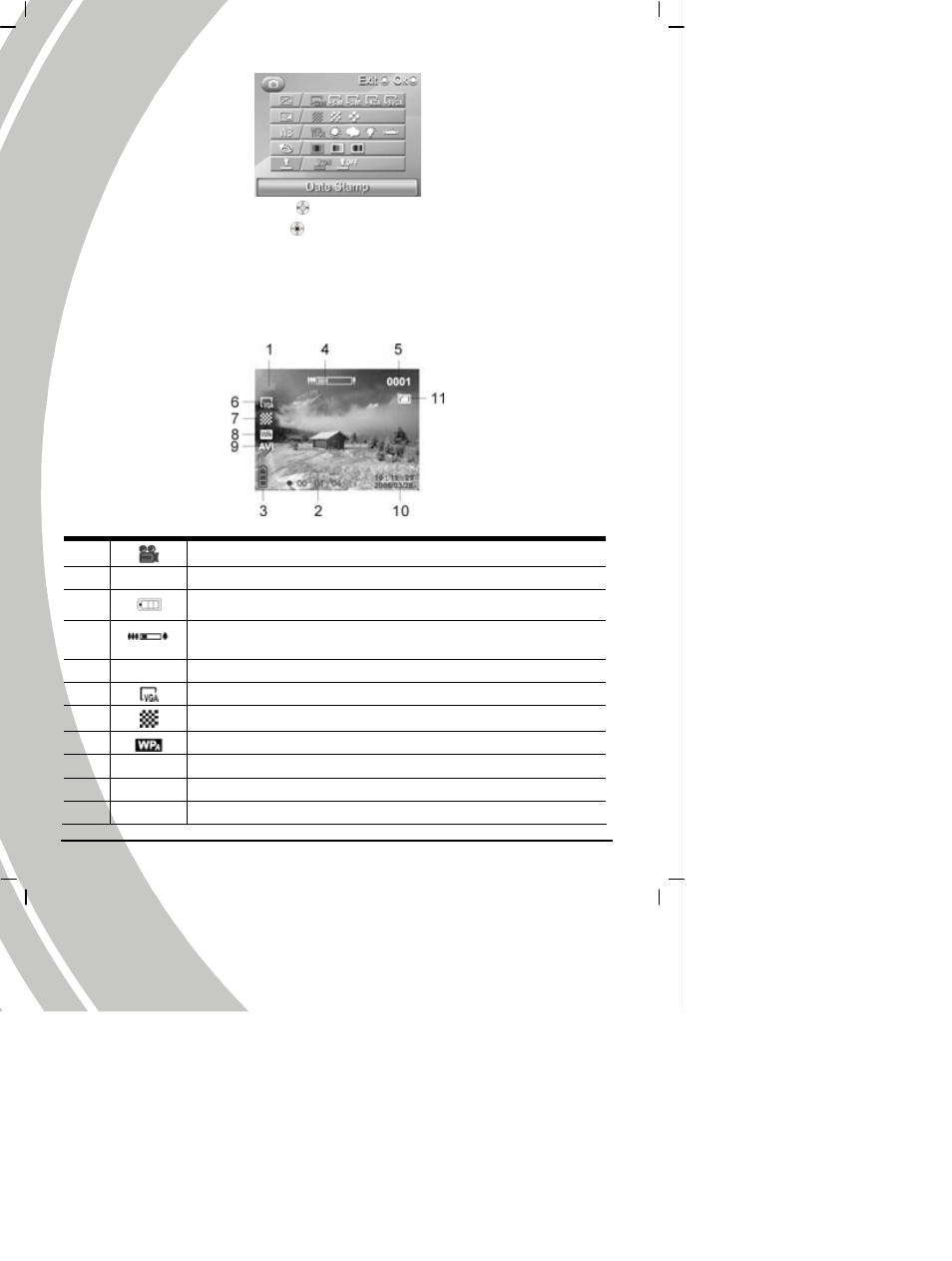 2 video recorder mode, Icons, 1 icons | DXG Technology DXG Digital Camera User Manual | Page 32 / 60