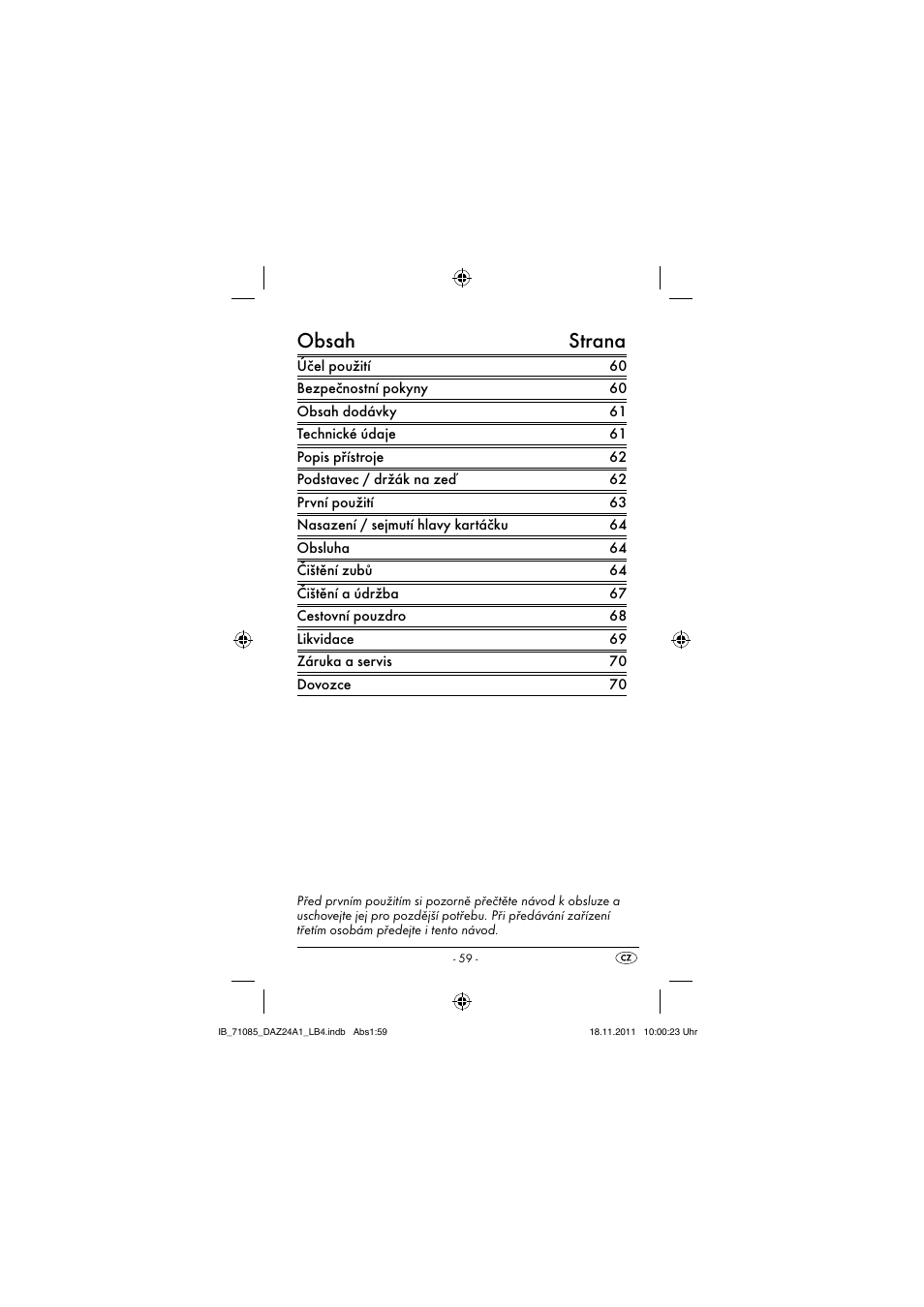 Dentalux DAZ 2.4 A1 User Manual | Page 61 / 106