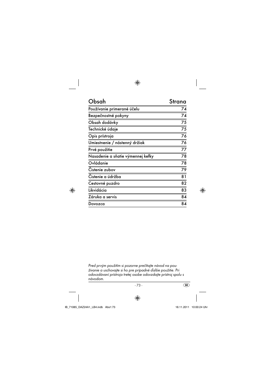 Dentalux DAZ 2.4 A1 User Manual | Page 75 / 106