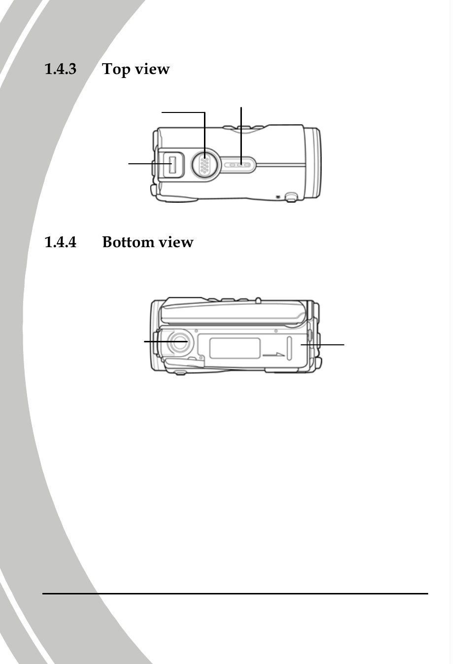 Top view, Bottom view, 3 top view | 4 bottom view | DXG Technology DXG-589V User Manual | Page 14 / 105