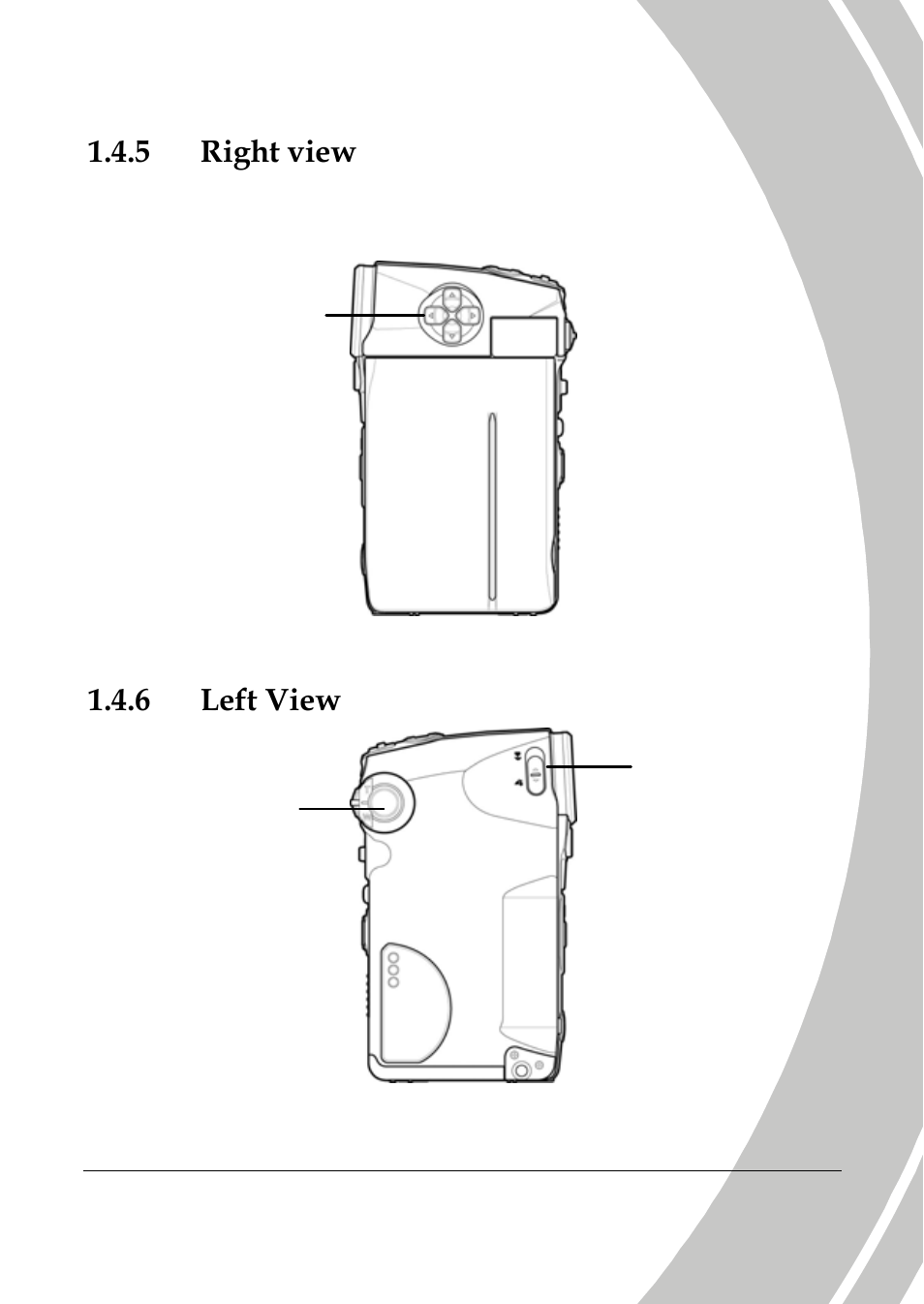 Right view, Left view, 5 right view | 6 left view | DXG Technology DXG-589V User Manual | Page 15 / 105