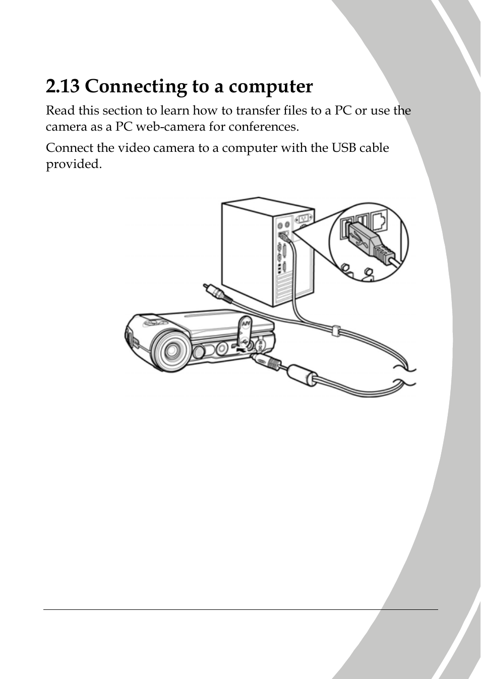 Connecting to a computer, 13 connecting to a computer | DXG Technology DXG-589V User Manual | Page 37 / 105