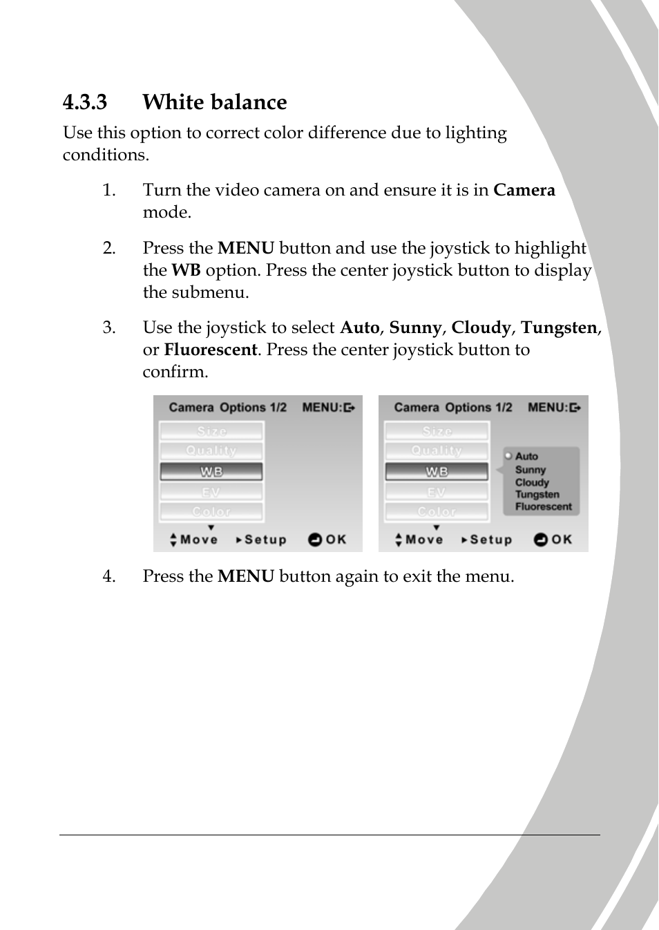 White balance, 3 white balance | DXG Technology DXG-589V User Manual | Page 69 / 105