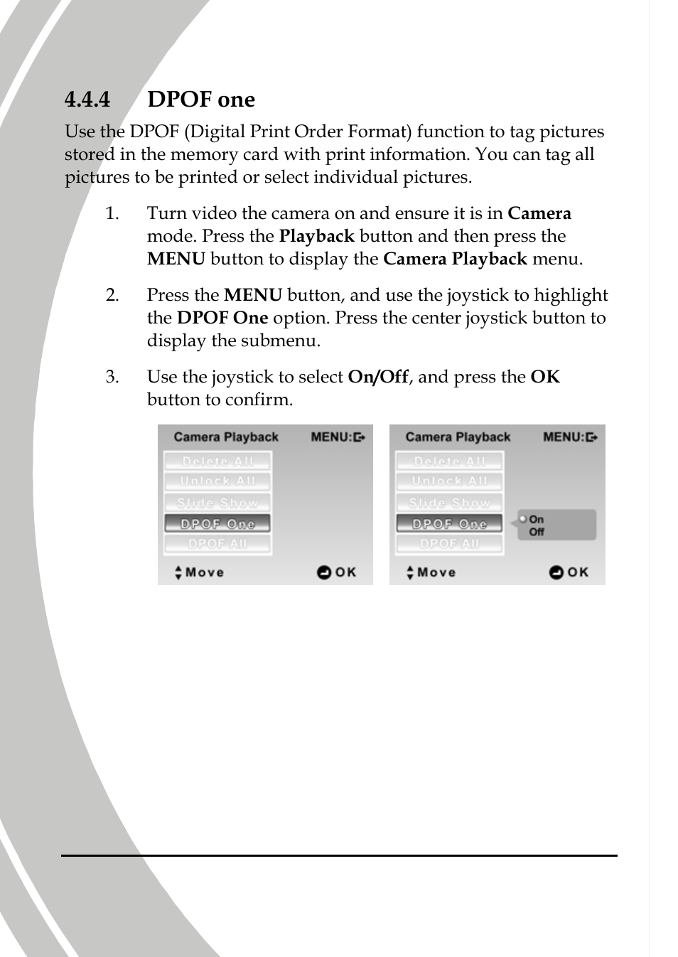 Dpof one, 4 dpof one | DXG Technology DXG-589V User Manual | Page 78 / 105