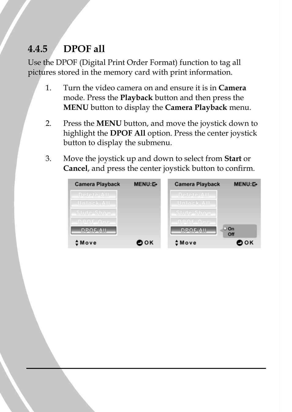 Dpof all, 5 dpof all | DXG Technology DXG-589V User Manual | Page 80 / 105