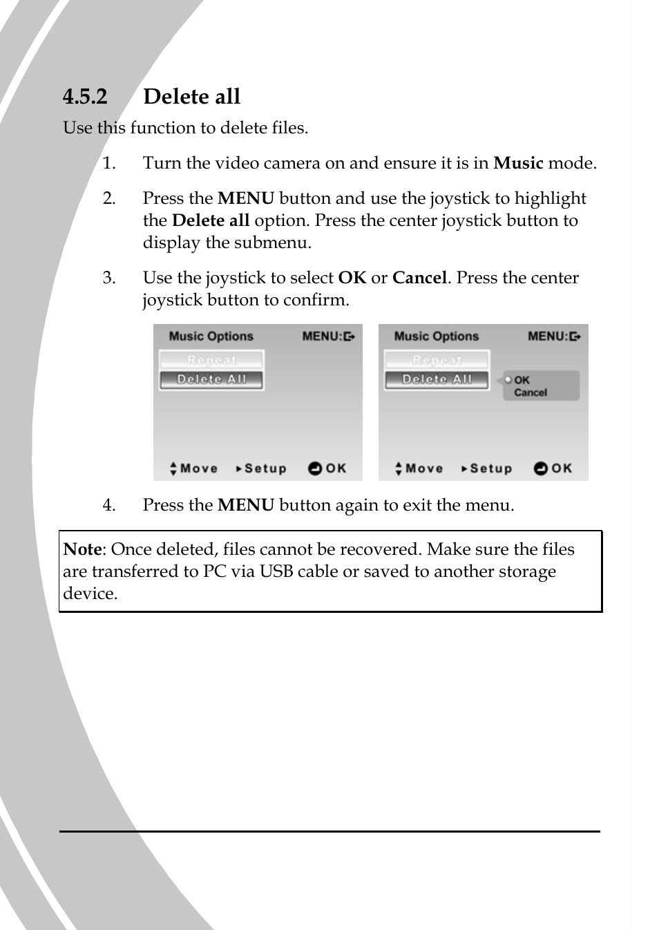 Delete all, 2 delete all | DXG Technology DXG-589V User Manual | Page 82 / 105