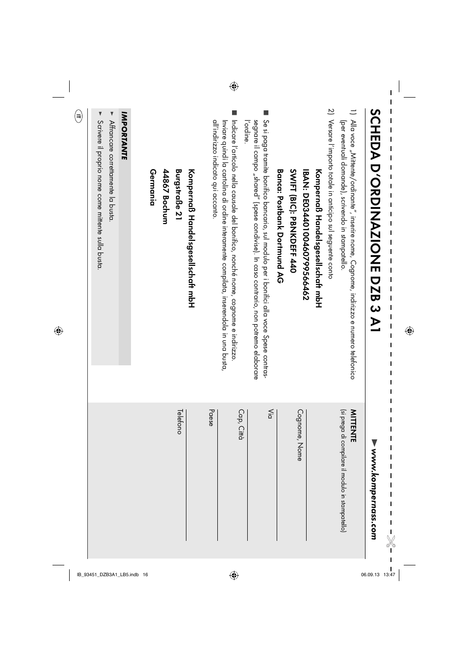 Sc hed a d‘ordinazione dzb 3 a1 | Dentalux DZB 3 A1 User Manual | Page 19 / 32