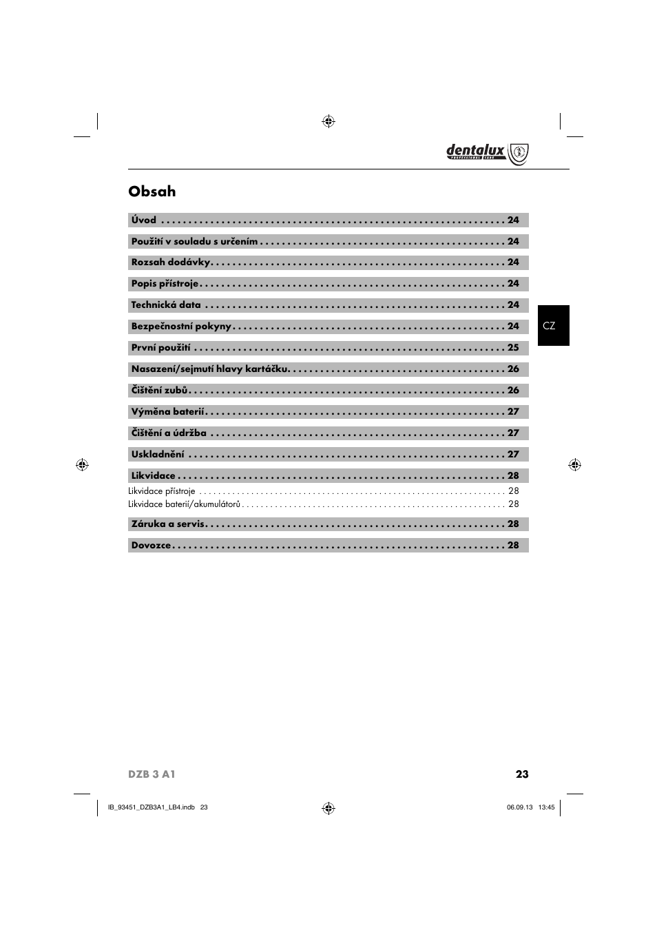 Dentalux DZB 3 A1 User Manual | Page 26 / 40