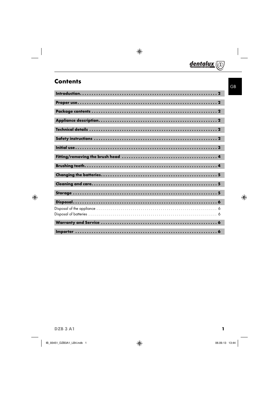 Dentalux DZB 3 A1 User Manual | Page 4 / 40