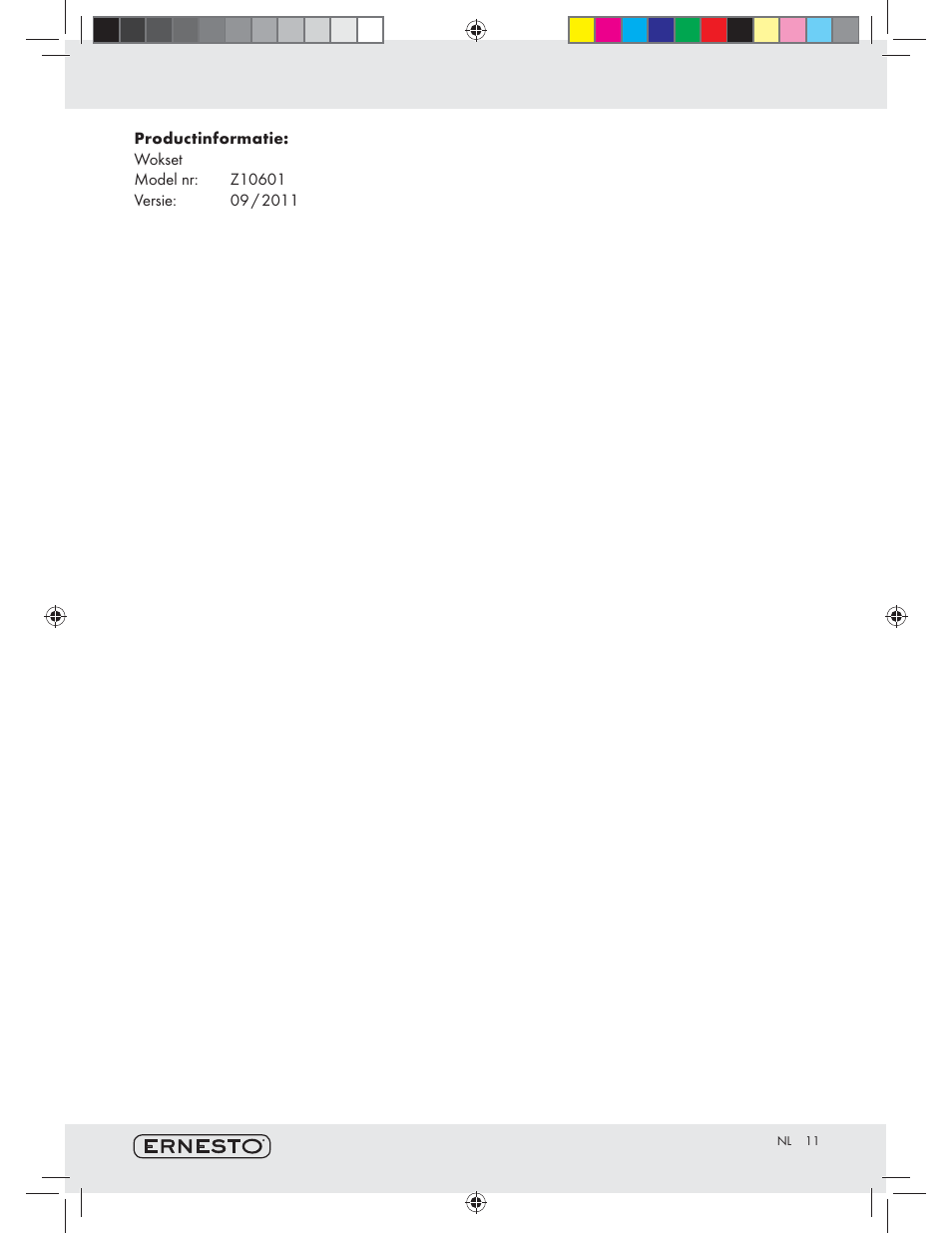 Ernesto Z10601 User Manual | Page 11 / 13