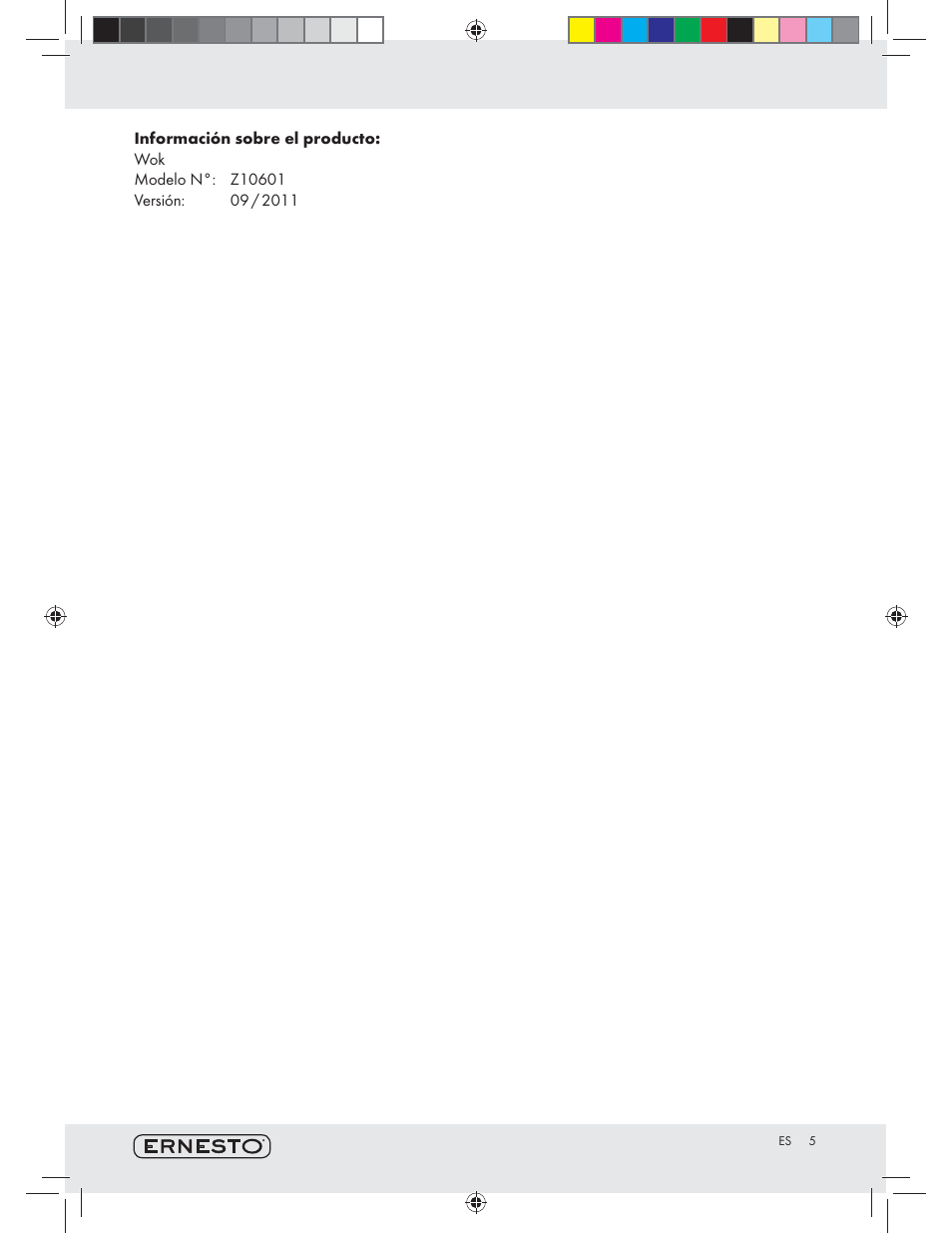 Ernesto Z10601 User Manual | Page 5 / 13