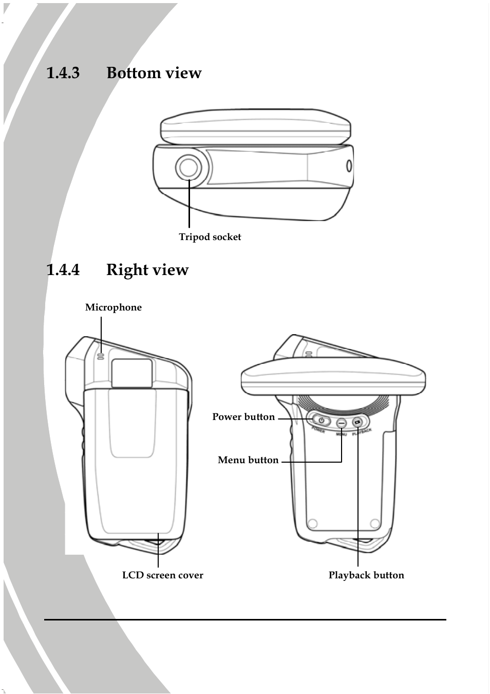 3 bottom view, 4 right view | DXG Technology DXG Sportster DXG-5B7V User Manual | Page 14 / 60