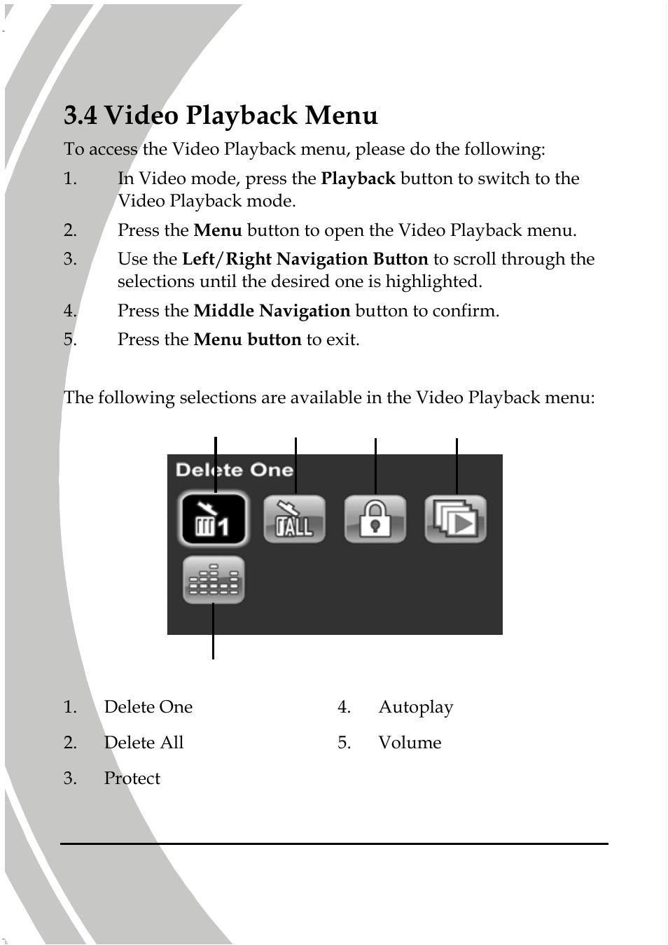 4 video playback menu | DXG Technology DXG Sportster DXG-5B7V User Manual | Page 36 / 60