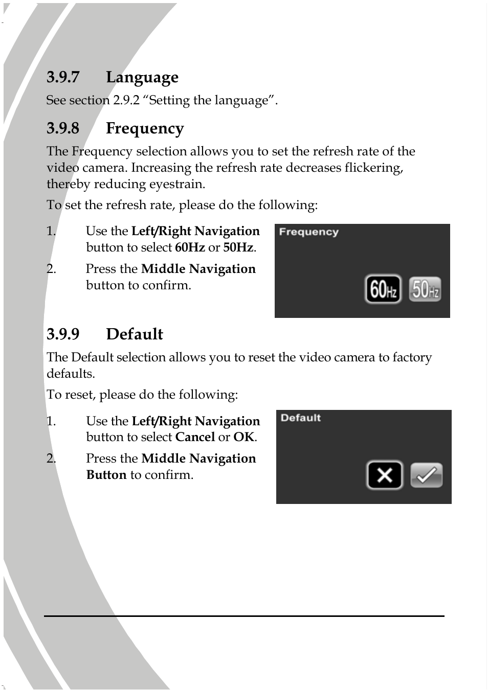 7 language, 8 frequency, 9 default | DXG Technology DXG Sportster DXG-5B7V User Manual | Page 54 / 60