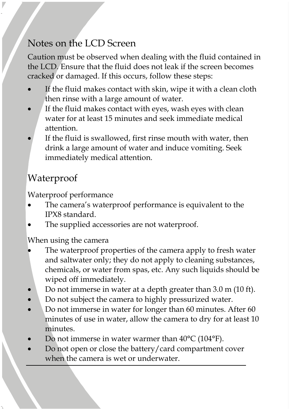 Waterproof | DXG Technology DXG Sportster DXG-5B7V User Manual | Page 8 / 60