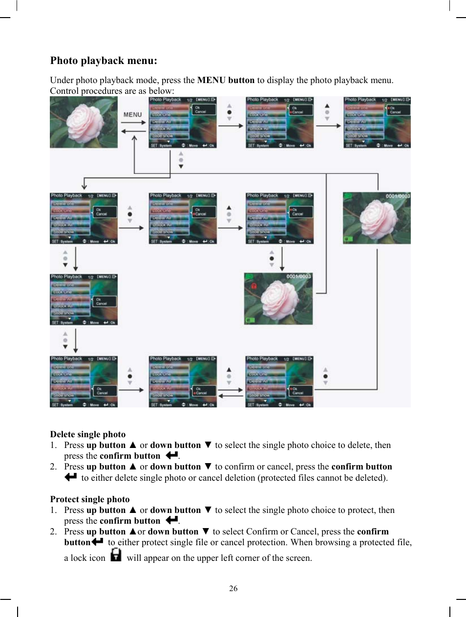 Delete single photo | DXG Technology DXG-571V User Manual | Page 27 / 49
